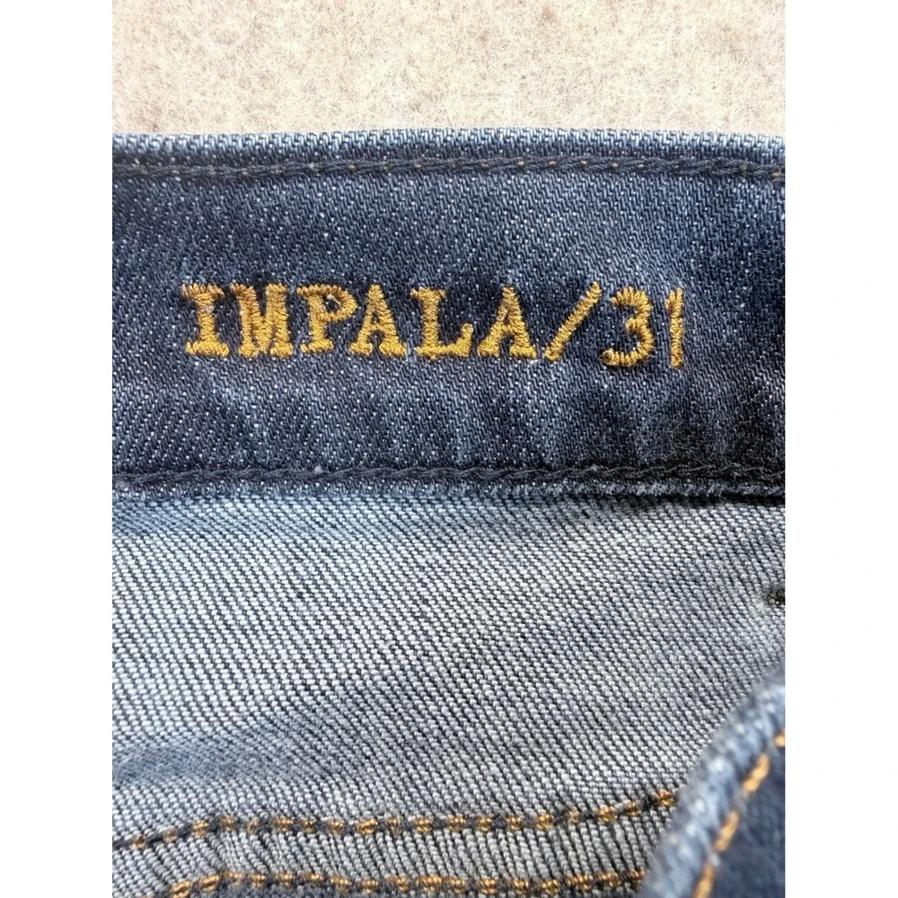 Fidelity Impala Jeans Mens 31 Blue Denim Straight Leg Made in USA Stretch